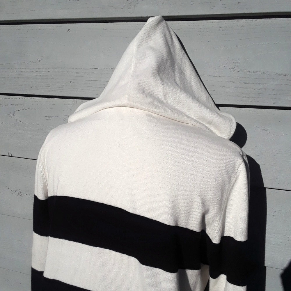 Two by Vince Camuto zip hooded stripe swea… - Picture 5 of 6